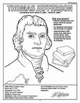 Coloring Thomas Jefferson Pages Independence Declaration Presidents President Printable American Book Print Facts Getcolorings Color Divyajanani Worksheet sketch template