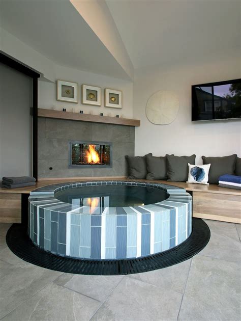 spa  fireplace modern farmhouse building design modern