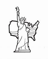 Liberty Statue Coloring Pages Drawing Outline Clipart July Kids 4th Learning Line Printable Crown Cliparts Color Clip Years Template Cartoon sketch template