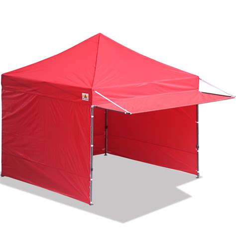 abccanopy easy pop  canopy tent instant shelter deluxe portable market canopy awning red
