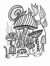 Mushroom Snail Pedrero sketch template