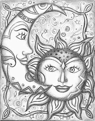 celestial sun  moon coloring pages francisaxhobbs