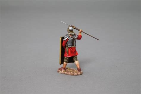 legionnaire launching pilum  legion black shield single figure