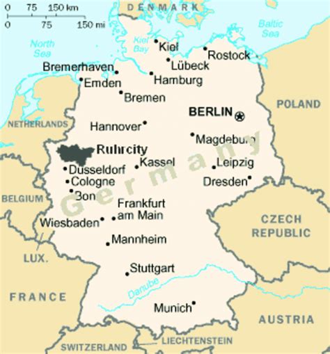 The Location Of The Ruhr Region In German Source Ruhr