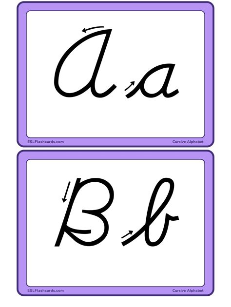 cursive alphabet chart
