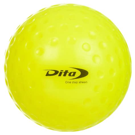 dimpled field hockey ball yellow dita decathlon