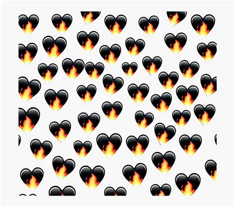 black background png black broken heart emoji  clip art image
