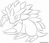 Pokemon Sandslash Coloring Pages Lineart Lilly Slash Gerbil Print Printable Generation Drawing Supercoloring Color sketch template