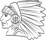 Coloring Indian Chief Pages American Color Getcolorings Printable sketch template