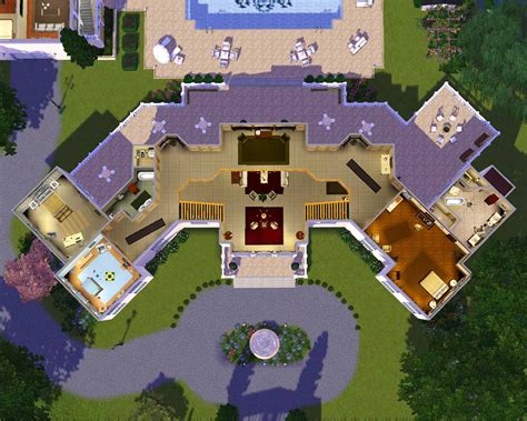stunning sims  mansion house plans jhmrad