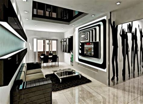 interior rumah minimalis  kombinasi warna hitam