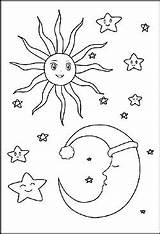 Mond Sonne Sterne Malvorlagen Ausmalbild Malvorlage sketch template