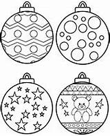 Christmas Coloring Printable Pages Baubles Color Topcoloringpages Mini sketch template