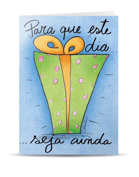 postal aniversario presente piui postais greeting cards