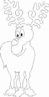 Coloring Pages Rudolph Reindeer sketch template