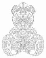 Coloring Colouring Pages Bear Teddy Color Abstract Animal Choose Board Doodle Zentangle sketch template