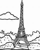 Paris Eiffel Coloring Pages Tower Printable Kids France Drawing Holiday Print Getcolorings Getdrawings Easy Color Colorings sketch template