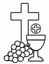 Communion Christ Grapes sketch template