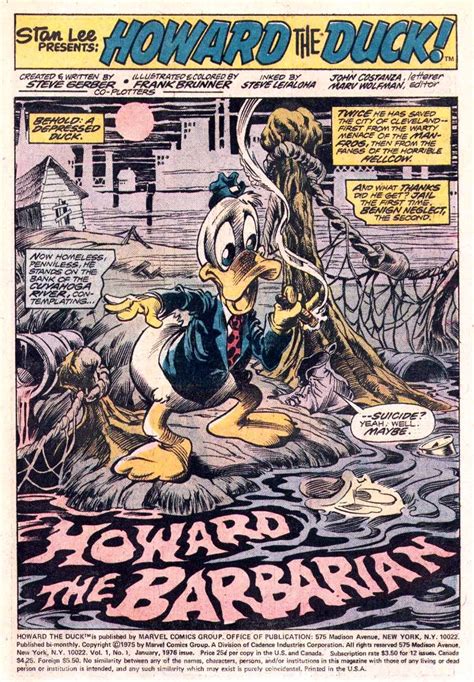 Read Online Howard The Duck 1976 Comic Issue 1