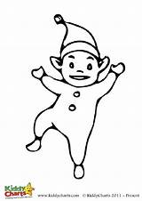 Elf Colouring Kids sketch template