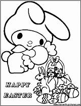 Easter Hellokitty Pasqua Happy Eggs Bunnies sketch template