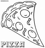 Pizza Coloring Pages Slice Drawing Printable Children Color Food Pizza3 Brilliant Colorings Getdrawings Albanysinsanity sketch template