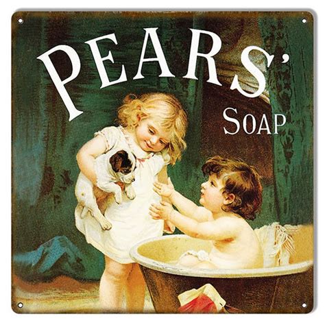 pears soap advertising metal sign    inches vintage etsy