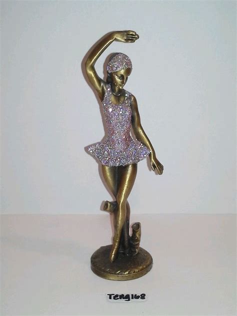 depose italy 351 pewter bronze 7 ballerina figurine with sparkling glitter tutu ebay