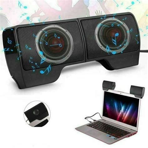 laptop speakers clip  external usb powered small mini wired portable