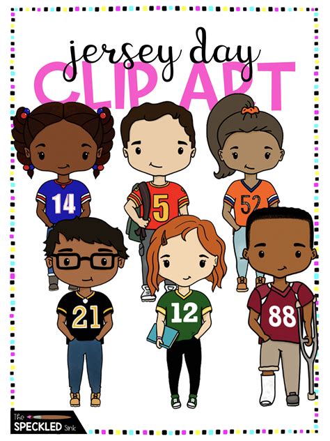 jersey day clipart elementary middle school students sport team clip
