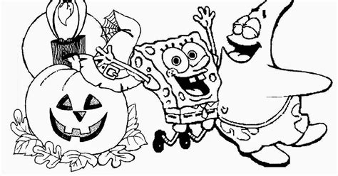 spongebob halloween coloring pages