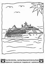 Coloring Pages Ship Cruise Disney Dream Ships Nursery Room Color Activities Pirate Choose Board Printables sketch template
