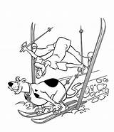 Doo Coloring Pages Ski Color Print Scooby Getcolorings sketch template