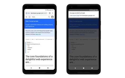 chrome lite pages introduced android community