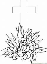 Coloring Pages Printable Cross Easter Kids Friday Good Crosses Print Color Drawing Flowers Lily Christian Book Sheets Colouring Children Jesus sketch template