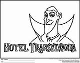 Coloring Pages Dracula Transylvania Hotel Count Kids Ginormasource sketch template