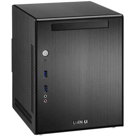 lian li pc qb mini itx tower desktop case black pc qb bh