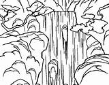Cascada Cascata Cachoeira Colorir Chute Dibujo Waterfalls Coloriage Eau Desenhos Acolore Bosque Dibuixos Naturaleza Coloritou Dibuix sketch template