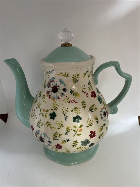 Unused Pioneer Woman Kari 2 7 Quart Tea Pot Coffee Pot Pitcher 10 5