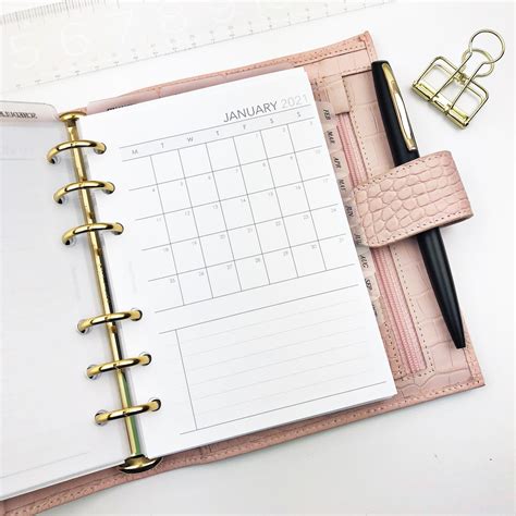 planner inserts mop  dated monthly planner  etsy
