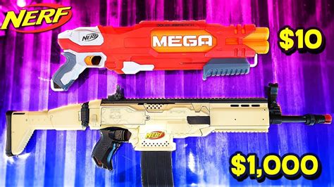 10 Nerf Gun Vs 1 000 Nerf Gun Overpowered Youtube