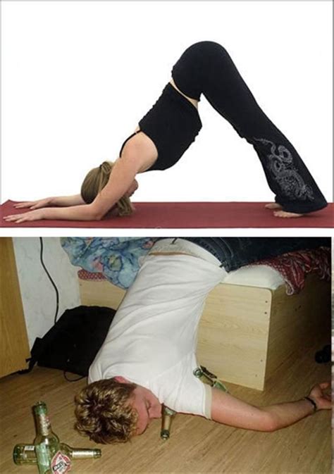 images  drunk yoga  pinterest yoga poses funny