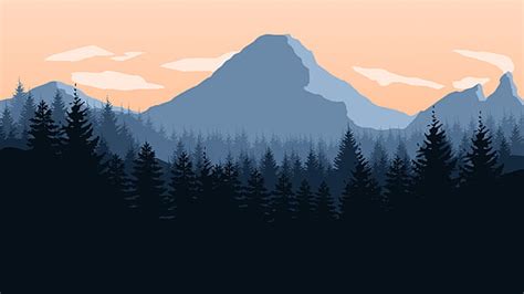 hd wallpaper artwork landscape mountains forest men minimalism