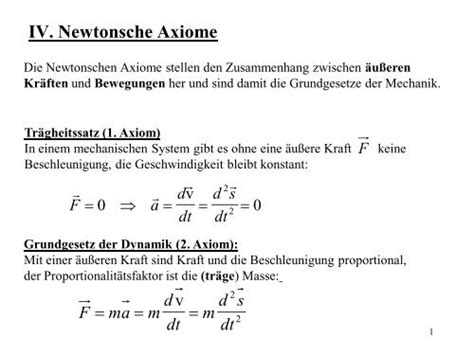 newtonsches axiom