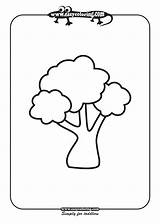 Tree Trees Simple Eleven Coloring Pages Easy sketch template