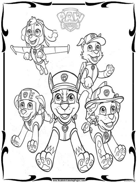 paw patrol tracker coloring coloring pages