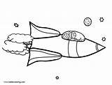 Coloring Rocket Ship Pages Outspace Kids Printable Adults sketch template