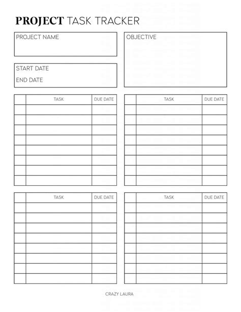 project planner printable overview  sheets project planner