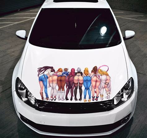 sexy girl anime car hood door graphics decal vinyl sticker ebay