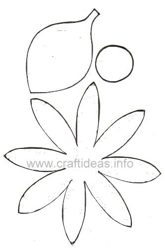 spring craft pattern daisy  leaf